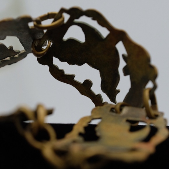 Vintage metal Panel bracelet featuring Bird designs - Picture 2 of 16